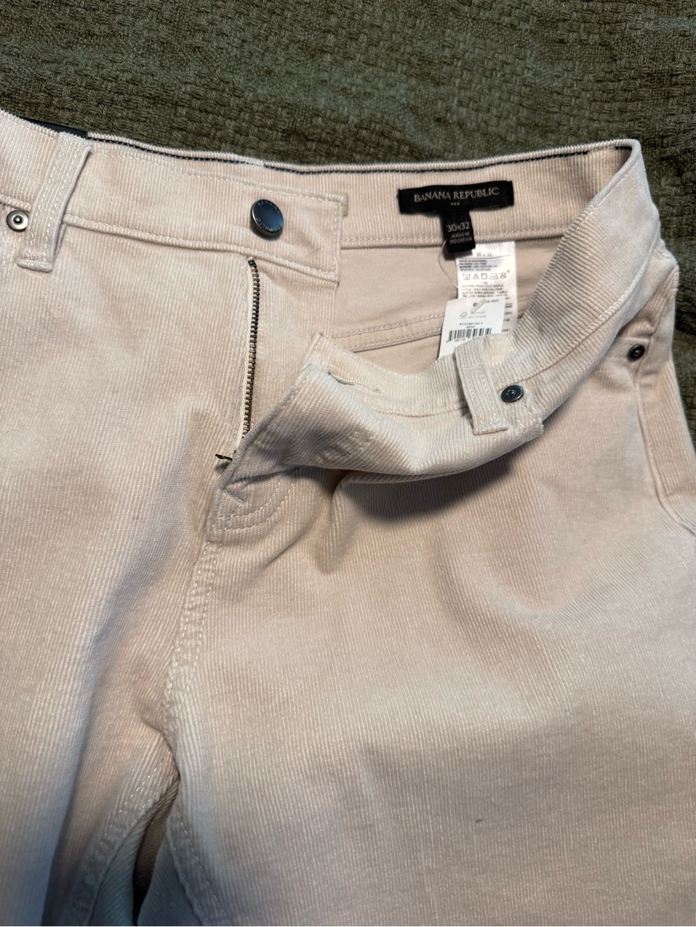 Banana Republic Men's Light Beige Corduroy Trousers